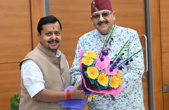 महाराज ने की भाजपा के राष्ट्रीय अध्यक्ष नितिन नबीन से शिष्टाचार भेंट