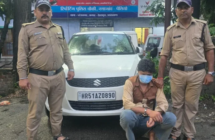 पटेलनगर में फायरिंग का आरोपी चंद घंटों में गिरफ्तार, कार बरामद