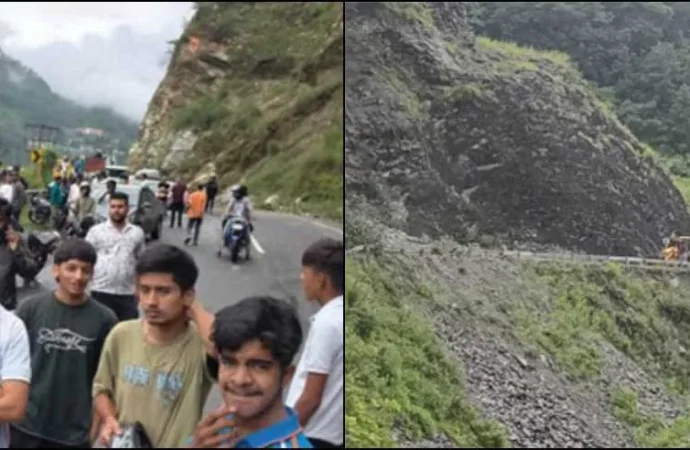 चमोली में बारिश का कहर: दो हाईवे भूस्खलन से बंद, बदरीनाथ-हेमकुंड के यात्री फंसे